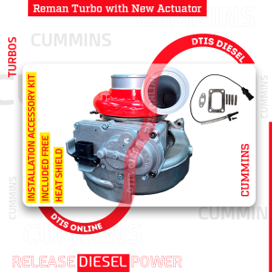 CUMMINS Holset 6.7 ISB #3798318RX HE351VE (2013-2017) – $2,900.00+$600.00 CORE – NEW CALIBRATED ACTUATOR & INSTALLATION ACCESSORY KIT INCLUDED - HEAT SHIELD
